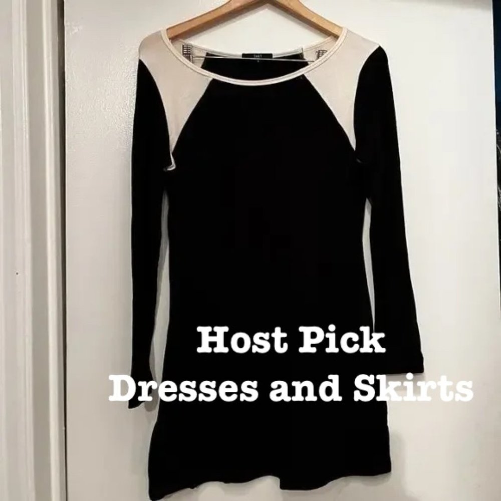 Tart Long-Sleeved Dress (Size Small / Black and White)